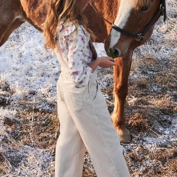 NWT Mini Boden Frill Strap Cord Overalls - Picture 5 of 9